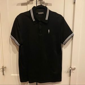 Neil Barrett Lightning Bolt Logo Polo